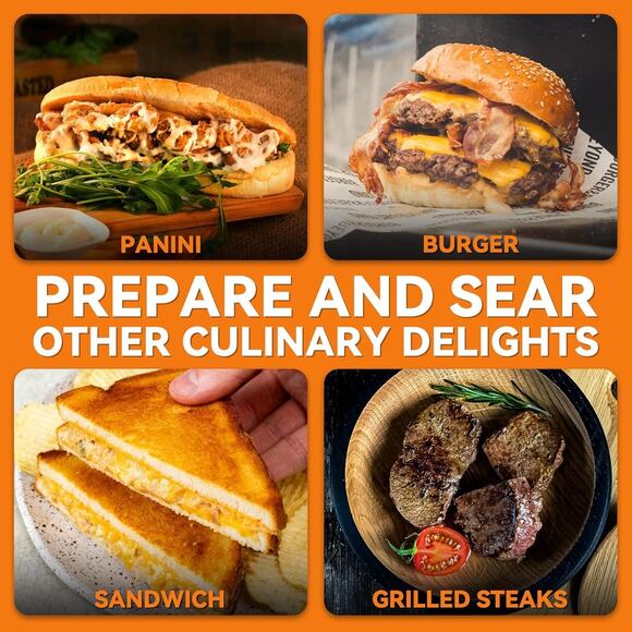 Baker's Friend Panini Press Electric Griddle, Panini Grill Press Sandwich Maker - Picture 5 of 5